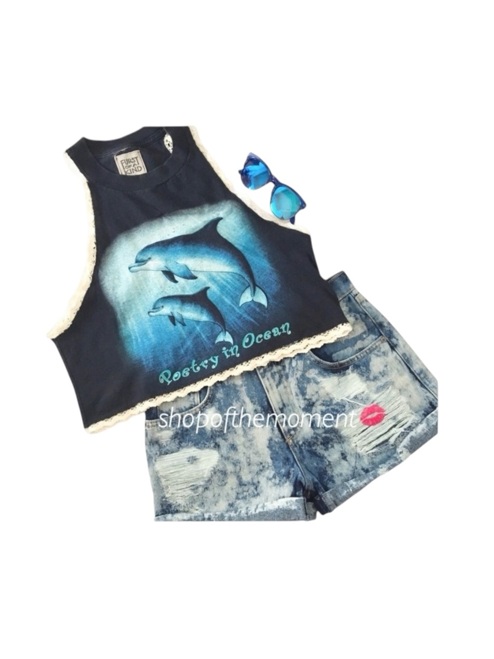 new LF Carmar ❉ Vintage 80’s Acid High Rise Cut Off Rolled Cuff Hem Shorts ❉ 27 - Picture 9 of 16